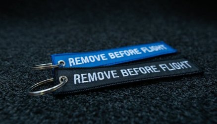 embroidered blueblack keychain 5.5x1.8