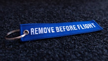 embroidered blue 120x25 keychain