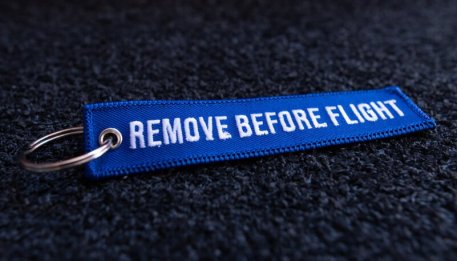 embroidered blue 120x25 keychain