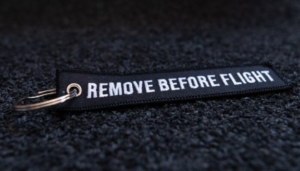 embroidered black 120x25 keychain