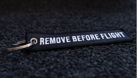embroidered black 120x25 keychain