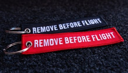 embroidered redblack keychain 4.72x0.98