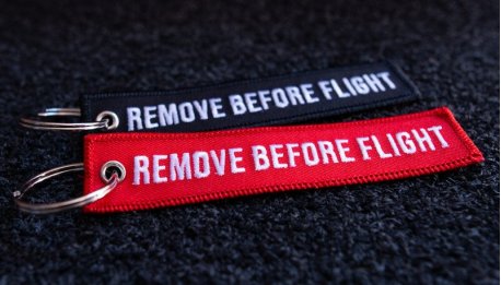 embroidered redblack keychain 4.72x0.98