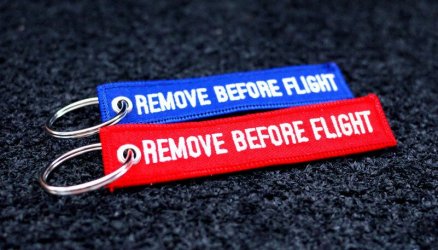 embroidered redblue keychain 3.94x0.79