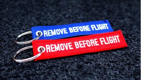 embroidered redblue keychain 3.94x0.79
