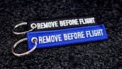 embroidered blue_black keychain 3.94x0.79