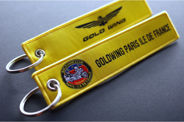Goldwing Paris Ile de France yellow keychain