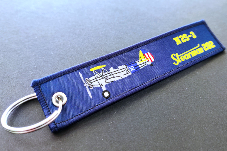 N2S-3 Stearman 202 woven keychain