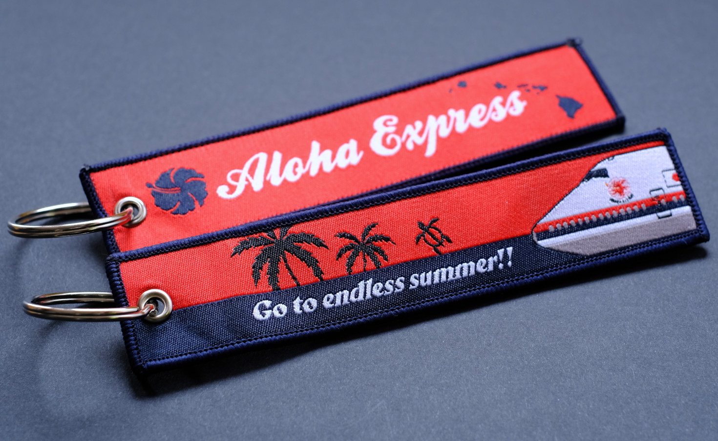 Aloha Express woven keychain