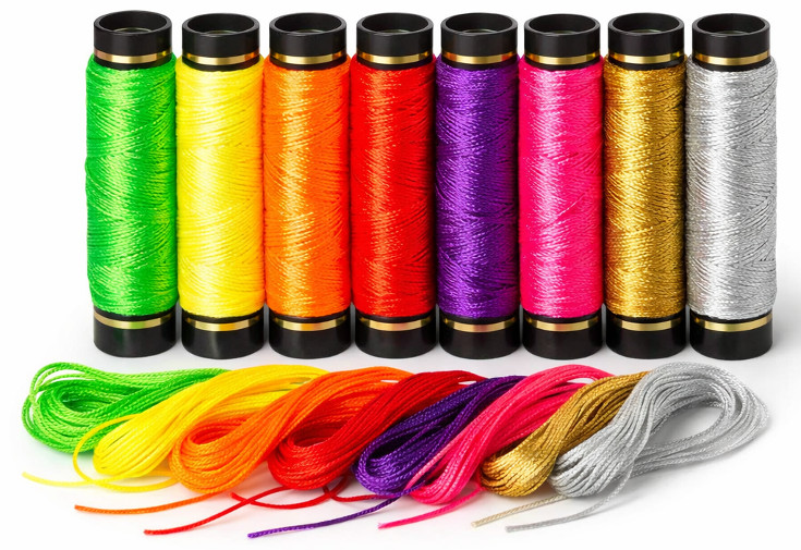Colored threads for custom keychain 