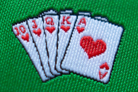 woven poker flush