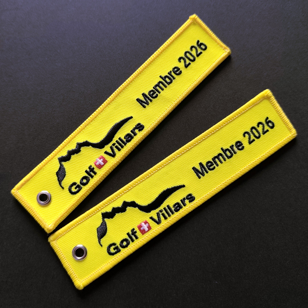 Porte-clé brodé personnalisé Golf Villars