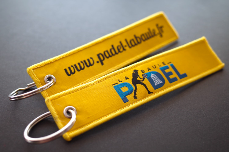 La Baule PADEL yellow woven key ring