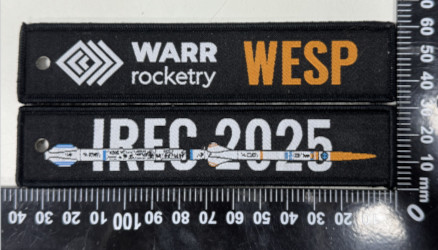 WARR Rocketry – Black keychain for IREC 2025 – June 2025