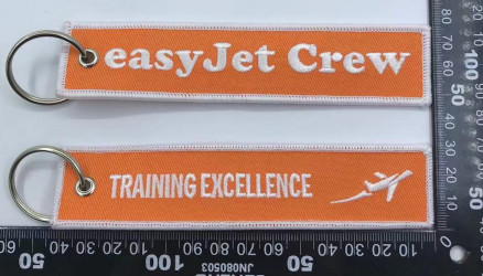easyJet order – Orange keychain with CREW text – June 2025